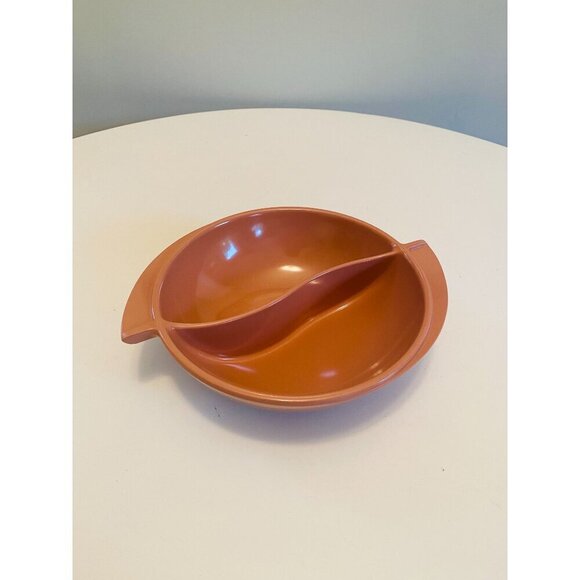 Vintage Boonton Pink Divided Serving Bowl, Melmac Vegetable Serving Bowl, Boonto - Picture 3 of 8